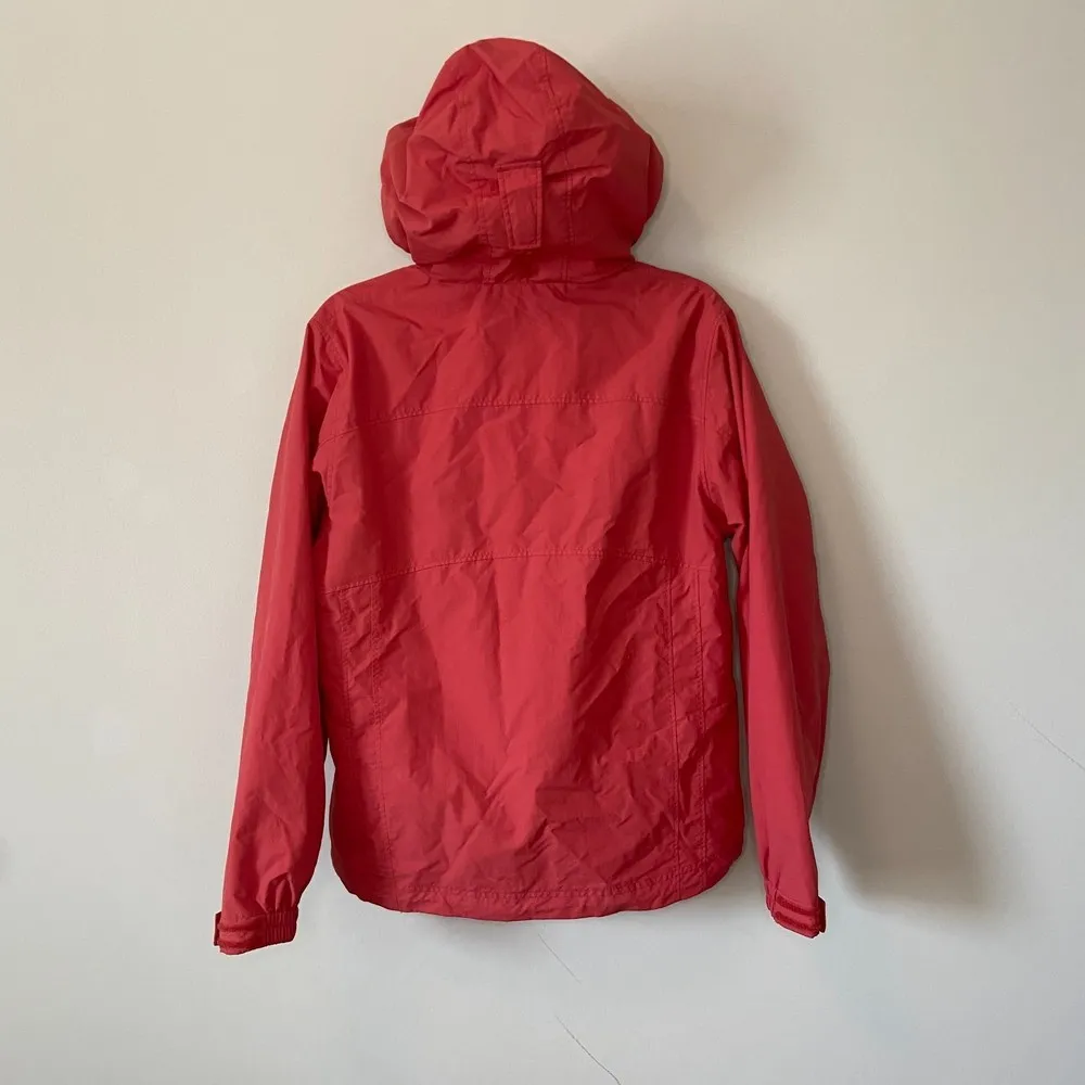 L.L. Bean Coral Orange Rain Jacket Size Medium Weather Channel Exclusive Vintage - Image 9