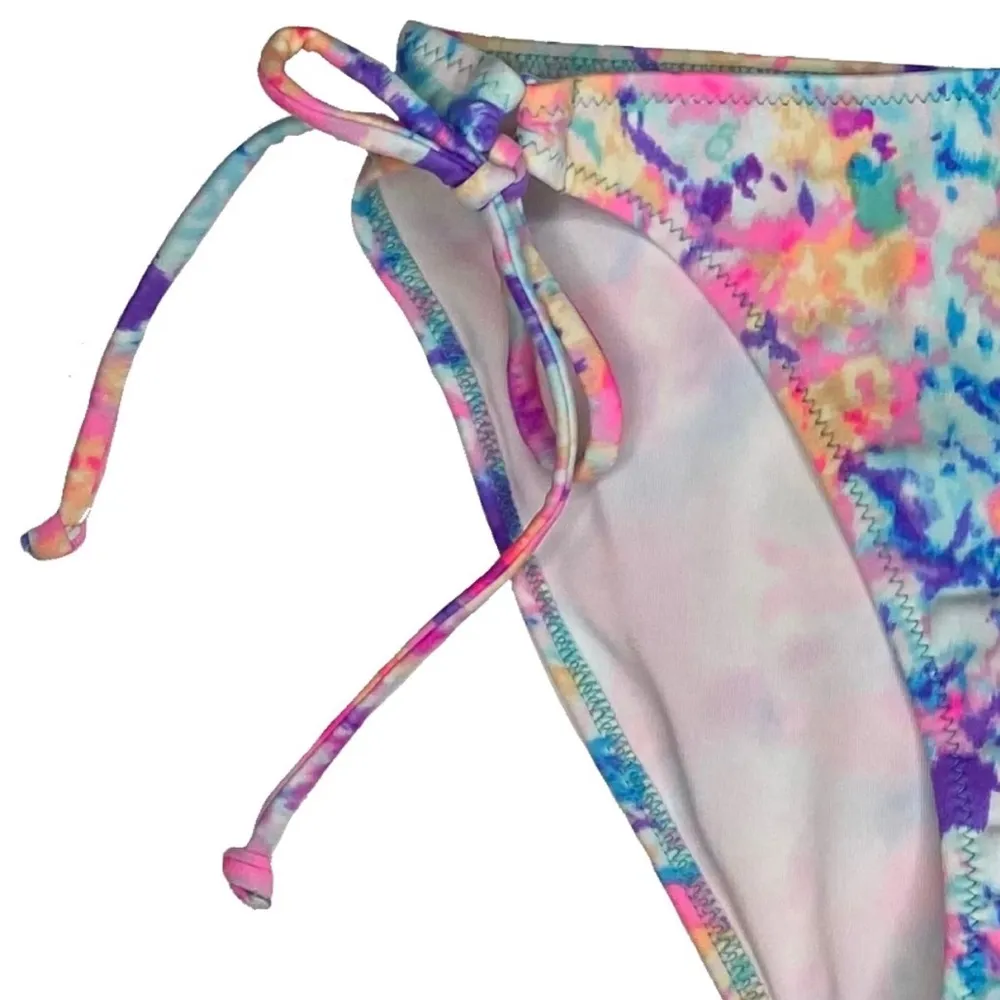 Victoria’s Secret 𑁍 2 Piece Triangle String Bikini Set  𑁍 Watercolor Print 𑁍 - Image 4