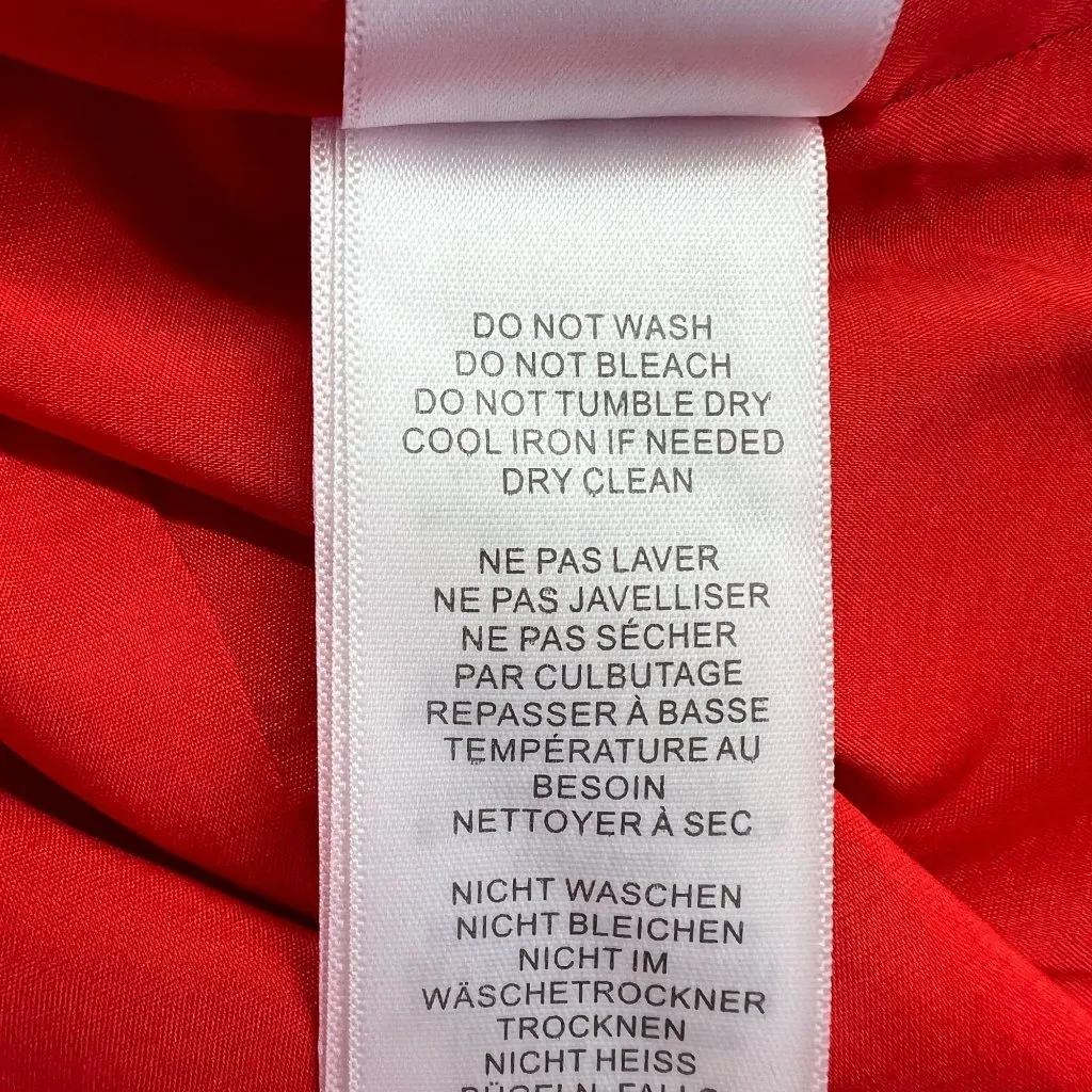 Liv Foster Ruffle Crepe Back Satin Red Popover Dress Size 0 NWT - Image 12