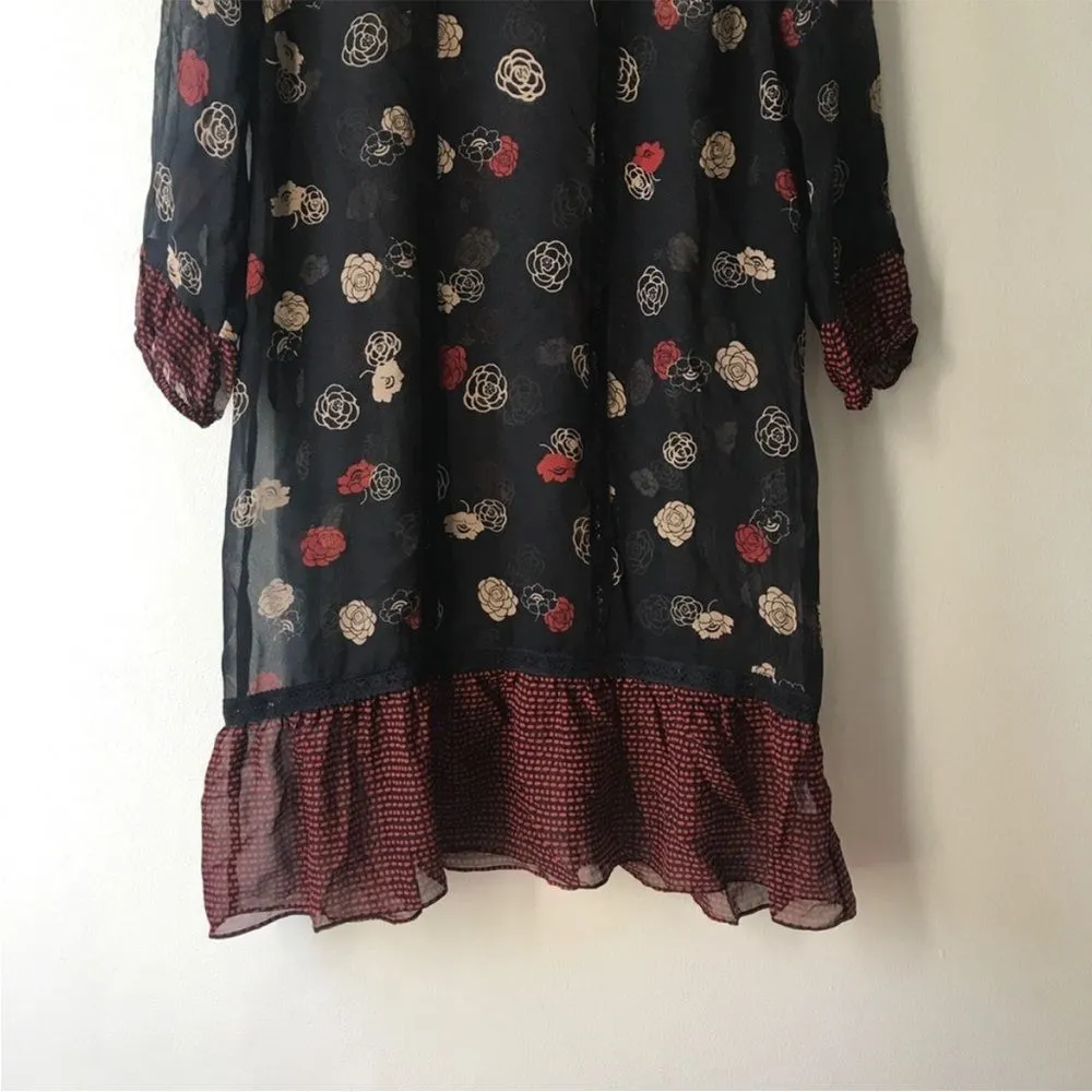 Moulinette Soeurs Anthropologie Silk Floral Dress size XS - Image 3