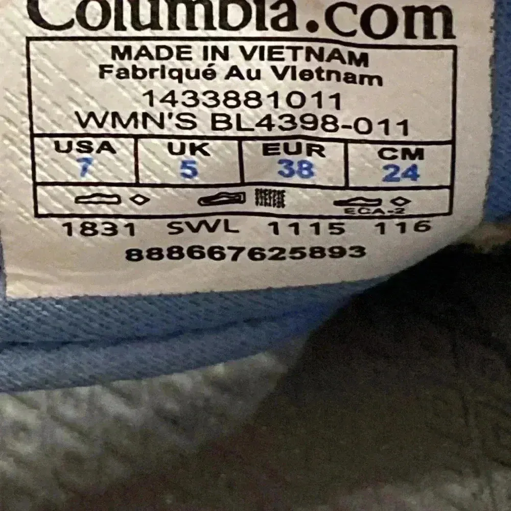 COLUMBIA WO SIZE 7  SANDALS DOUBLE HOOK LOOP ADJUSTABLE STRAPS BLUE BLACK - Image 11