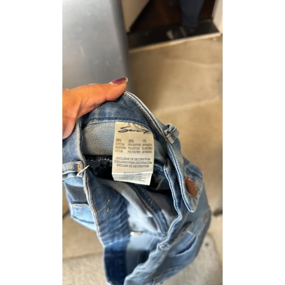 Seven light wash high waisted wide leg cropped jeans casual versatile sz 14 - Image 8