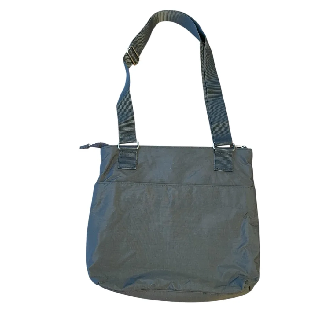 Baggallini Gray Nylon Zip Entry Crossbody Bag Travel Pockets Lightweight Purse - Image 2