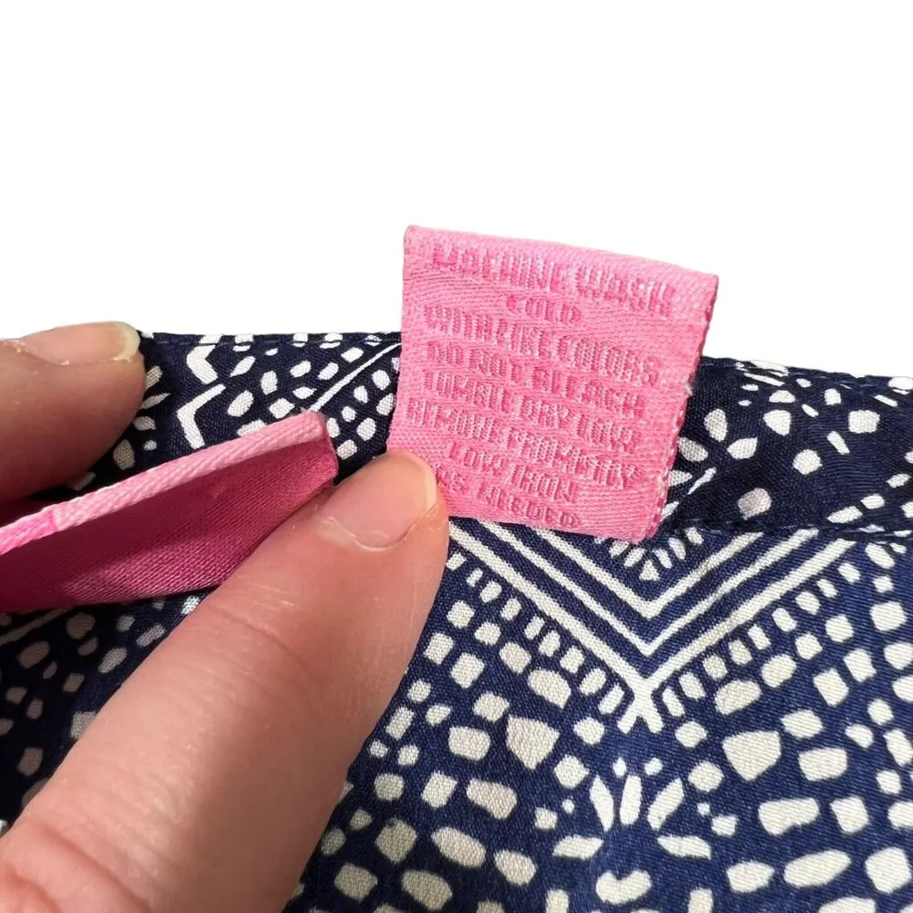 Times 2 Womens Blouse Top Maternity Lightweight Silky Pullover Blue White XL Size undefined - Image 12