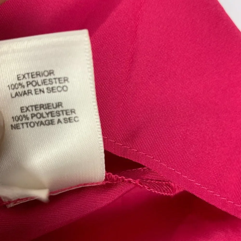 Eliza J Women's Hot Pink Asymmetrical Ruffle Tie Front Midi Skirt Size 8 - Image 7