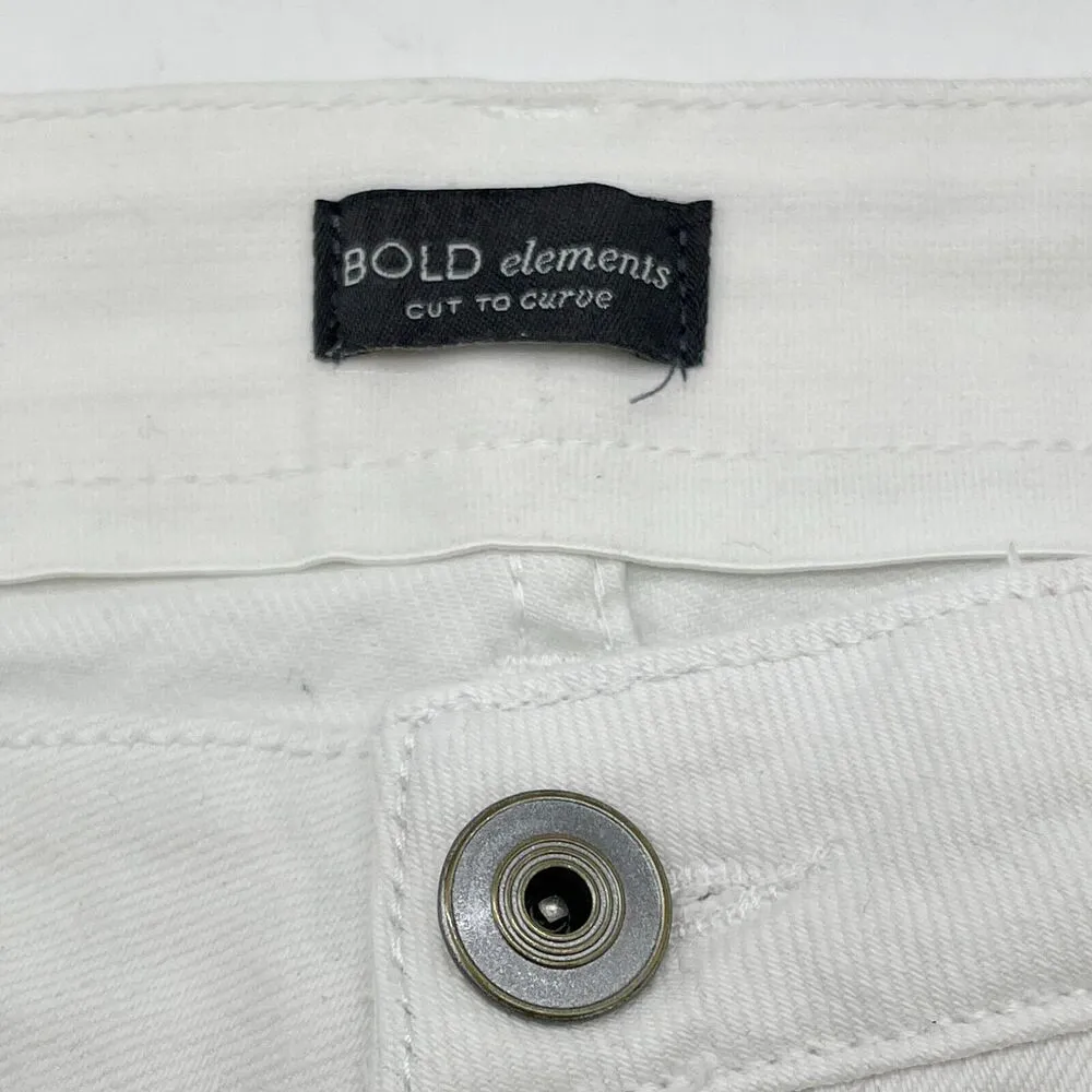 Vanilla Star Womens Jeans Size 14 Curvy Bold Elements White Summer HR Slimming - Image 8