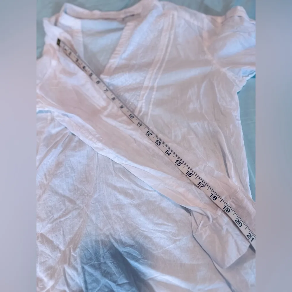 Tantrums Women White Tunic Gauze embroidery. Cottagecore Peasant Blouse - Image 5