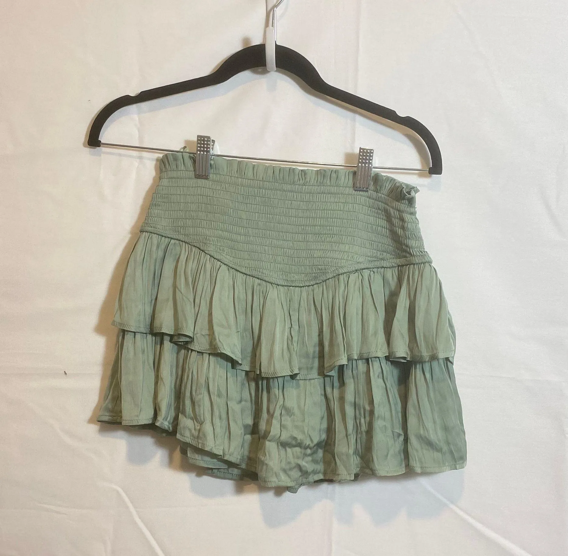 Altar’d State Green Silky Flowy Skirt  - Image 2