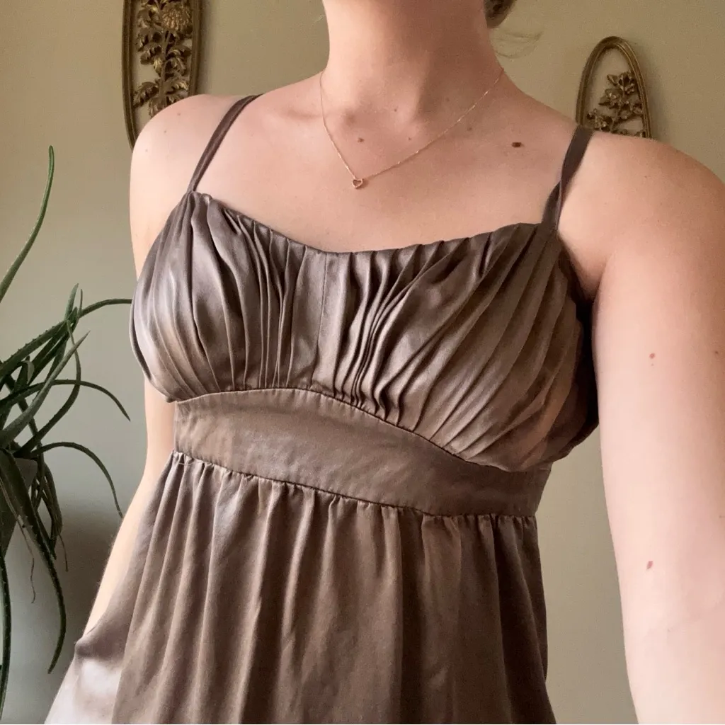 INC International Concepts Brown Silk Tank Top Size 6 - Image 8