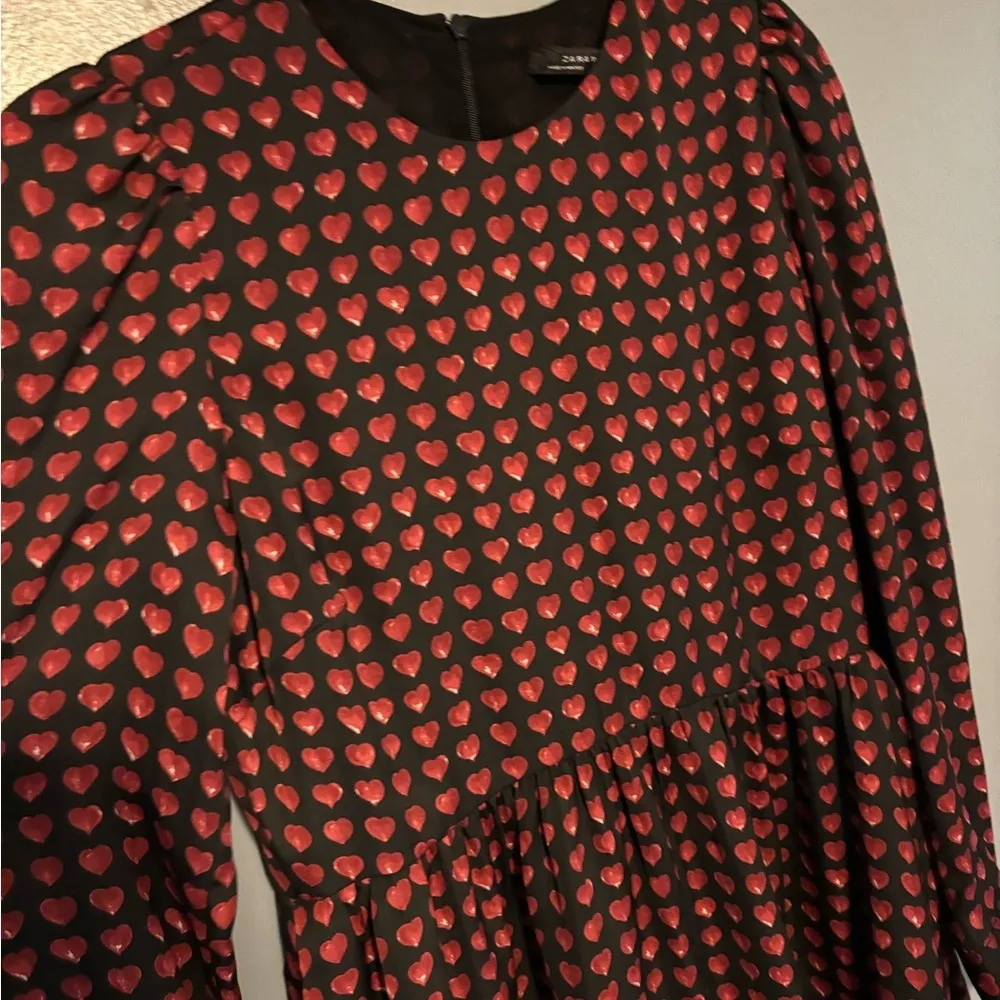 Zara Heart Print Long Sleeve Romper Dress, Valentine’s - Image 5