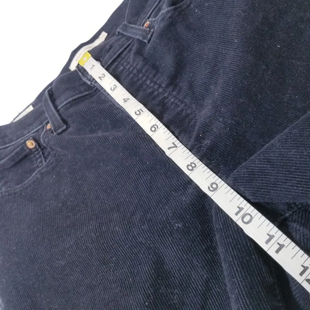 Levi's Premium Big E Wedgie Straight Black Corduroy Pants Button Fly - Image 7