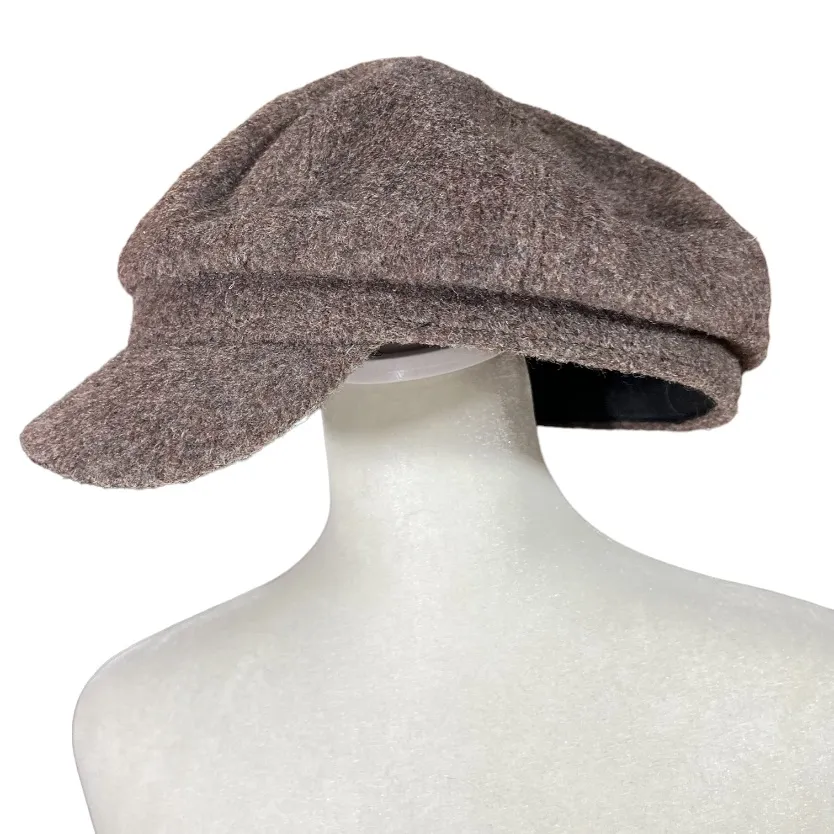 Angela and William women’s wool polyester cap, light academia Hat Gray - Image 4
