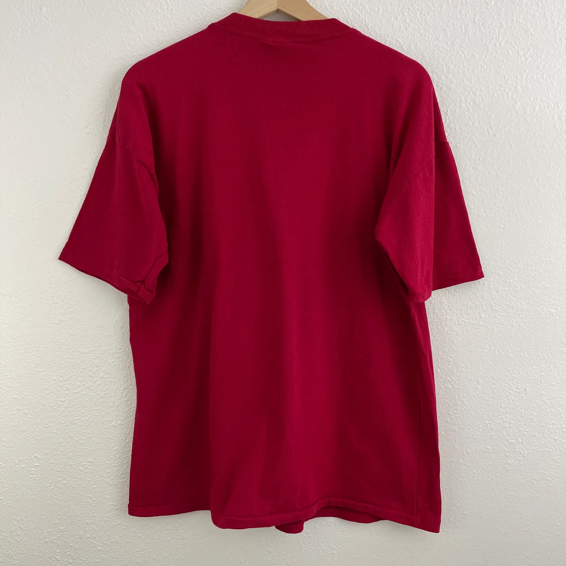 Vintage 90s Red Stuffed Animals Friends Single Stitch Graphic Short Sleeve Tee Size M - Image 11