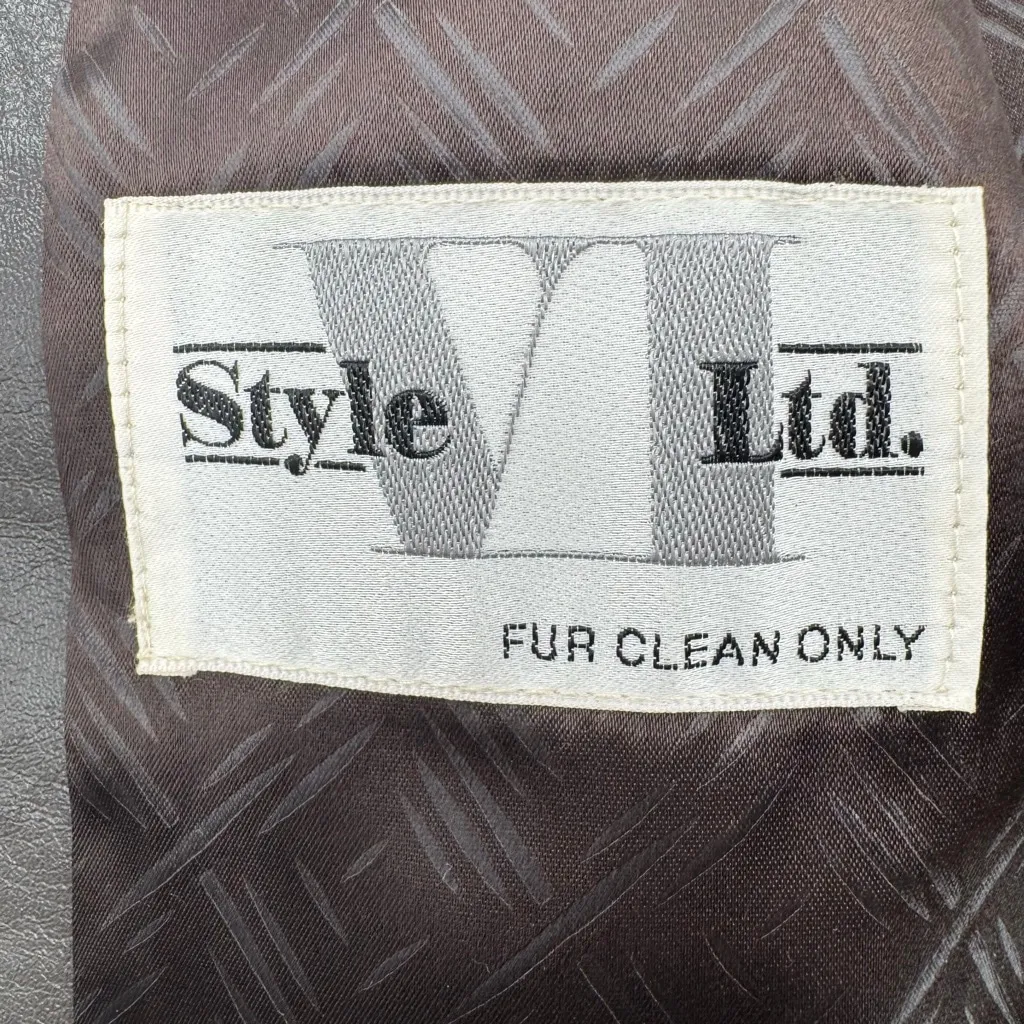 Vintage 70s Faux Raccoon Fur Jacket Knit Sleeves Toggle Buttons Stern & Mann’s Brown Size M - Image 7