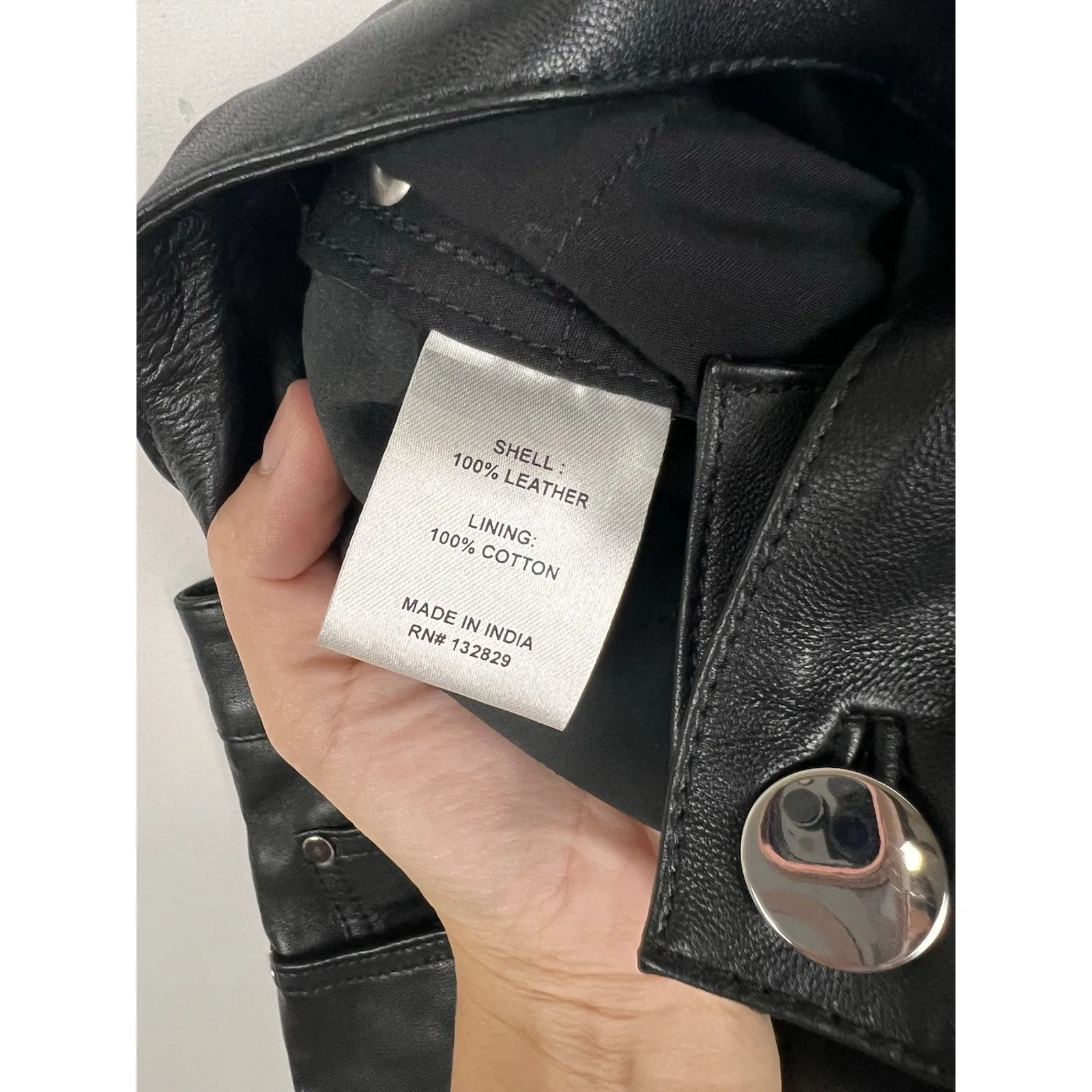 L’Académie Black Leather Straight Leg Pants Women’s XL 100% Leather NWT - Image 14