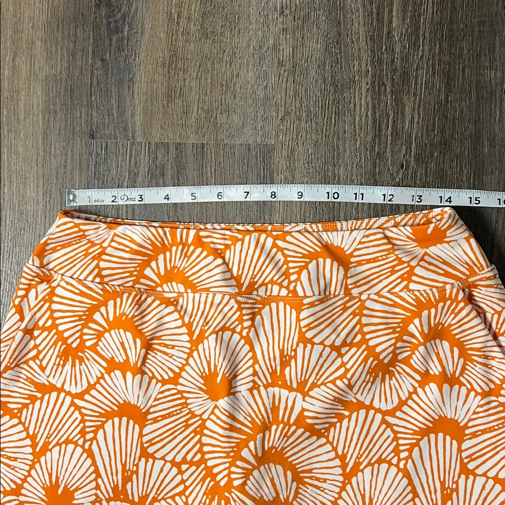Tommy Bahama Golf Orange and White Patterned Skort Size Large - Image 6
