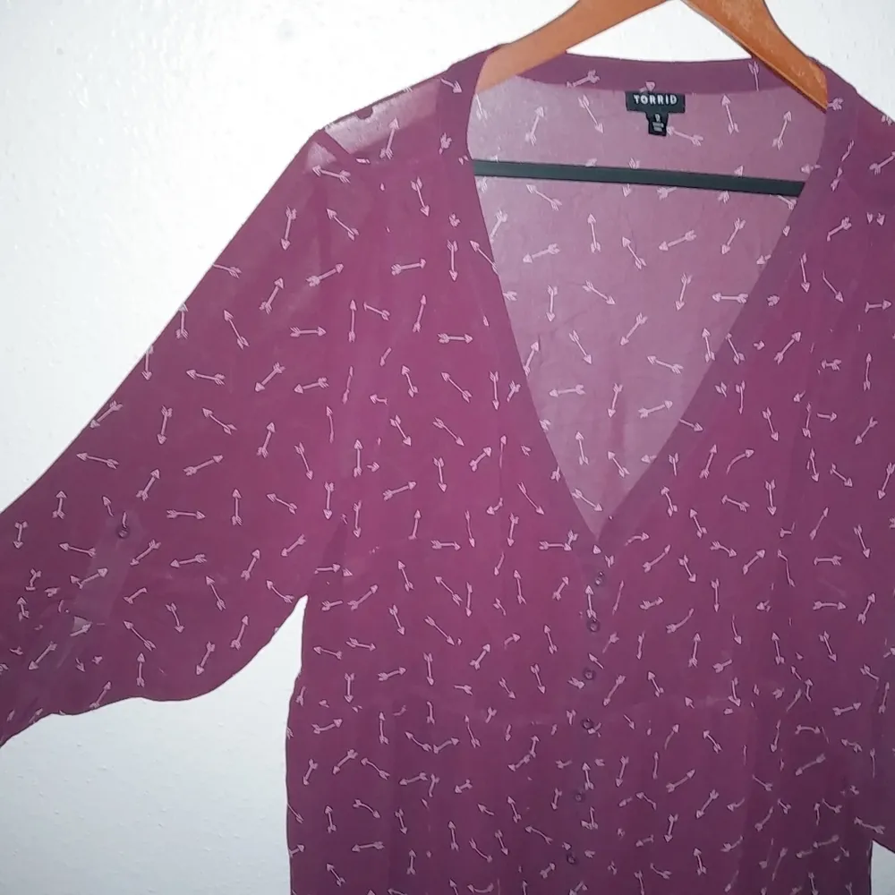 Torrid 2X Fushia Arrows Mini Dress Plus - Image 4