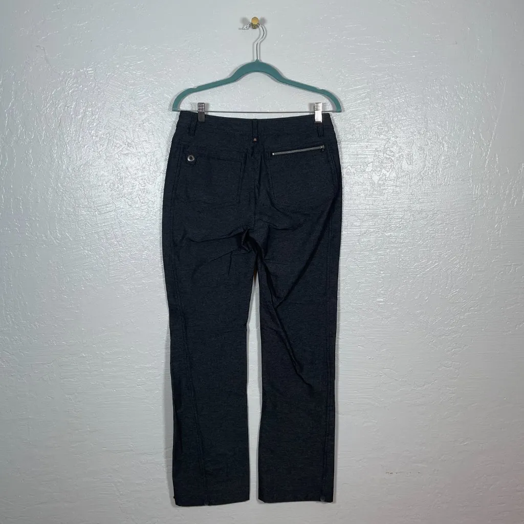Royal Robbins Women 6 Gray Pants Pockets Stretch Adjustable Cuff Hiking Granola - Image 4