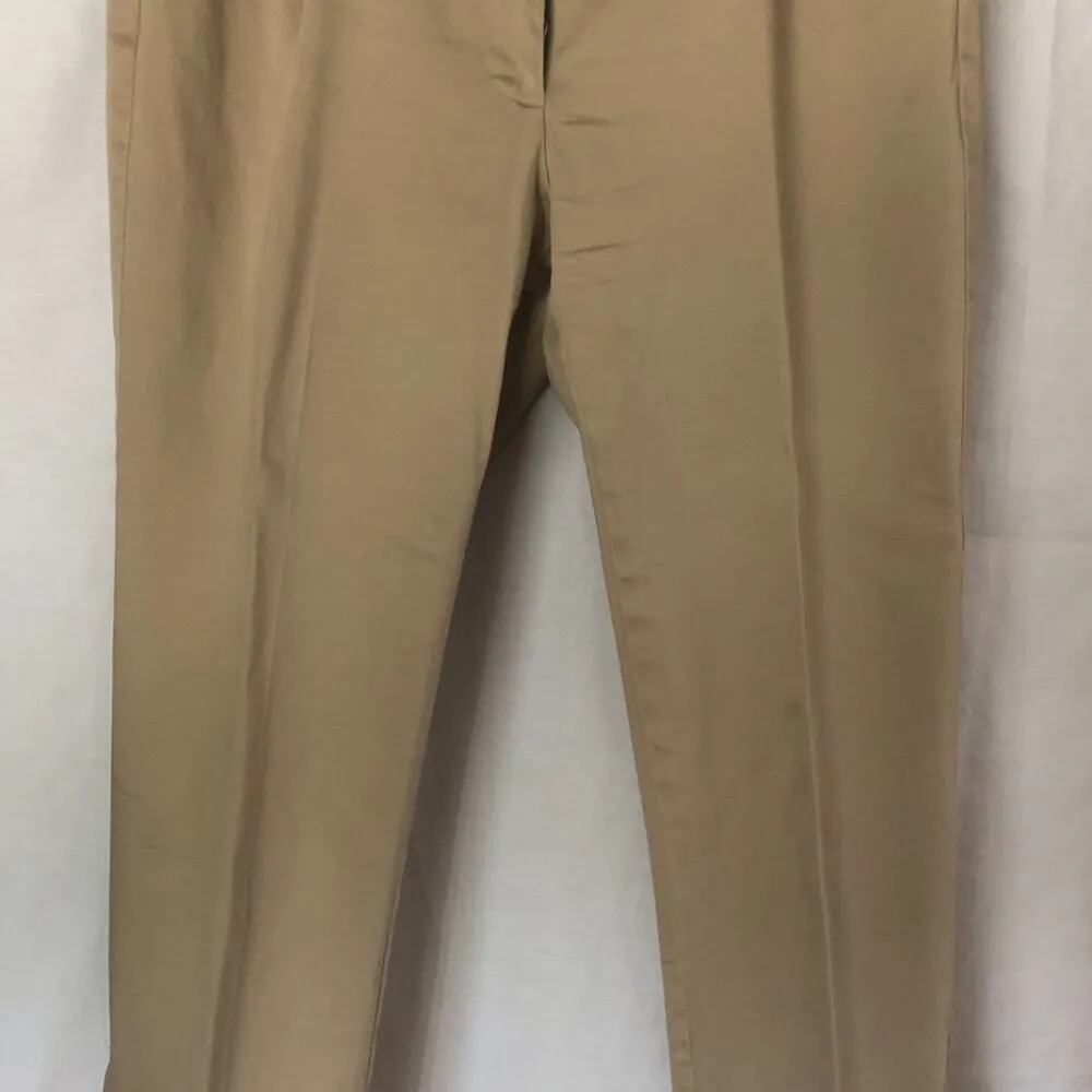 Cache Tan Cropped Zipper Ankles Pants Stretch Cotton Spandex 5 pocket Size 12 - Image 9