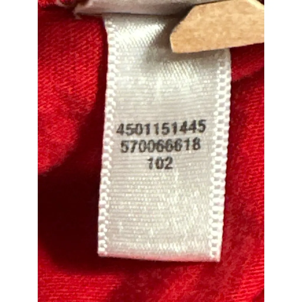 Chicos Size 0 Red Crochet Knit Cowl Neck Sweater Blouse Layered Fit Boho Core - Image 11