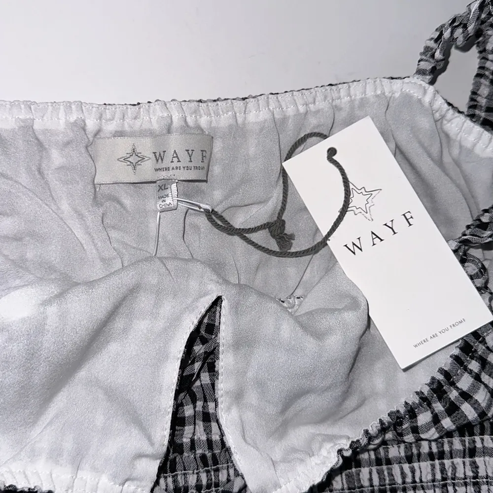 WAYF Checkered Peplum Top - Image 6