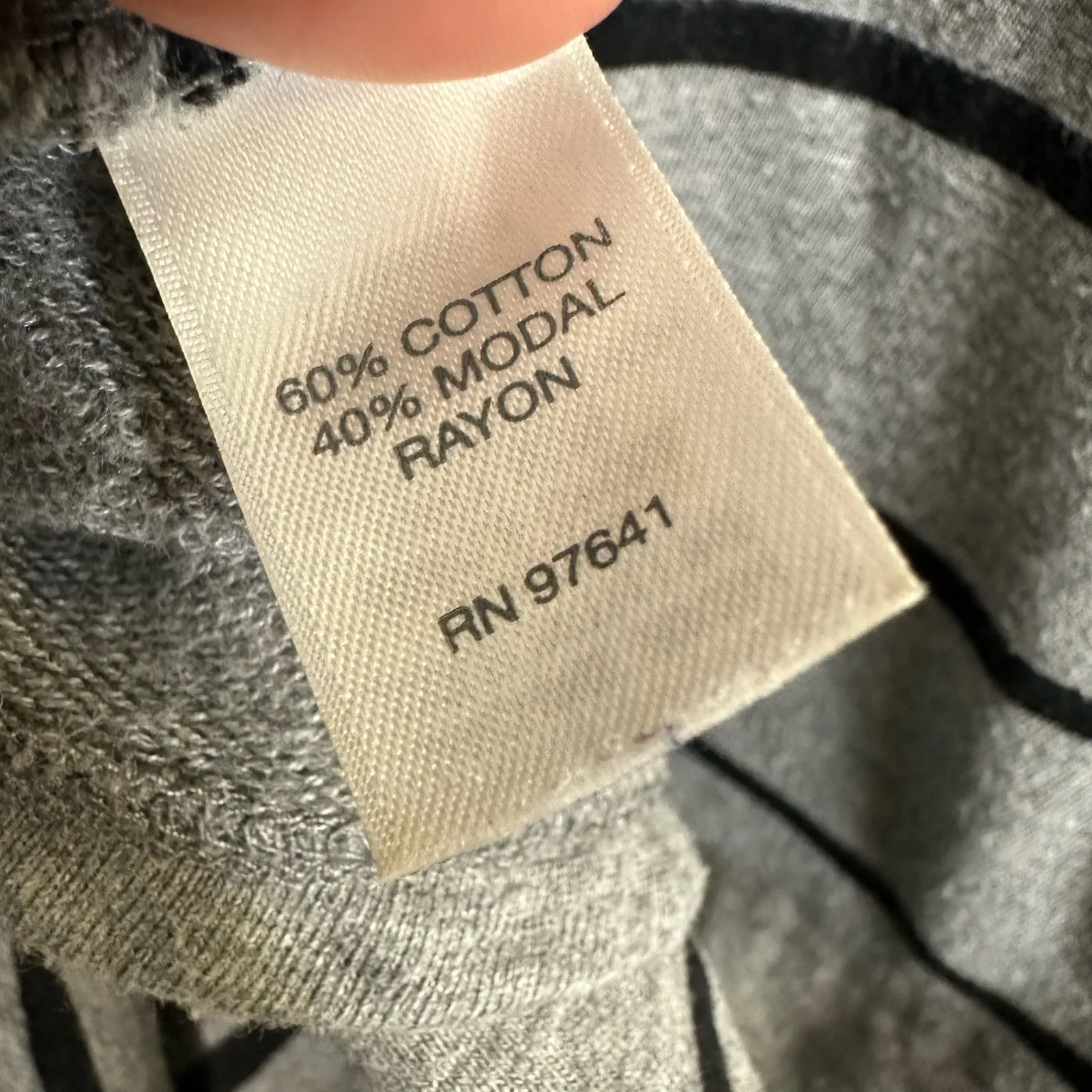 J Jill Womens size Medium Striped Tunic Jersey Knit Shirt Dress Gray - Image 10