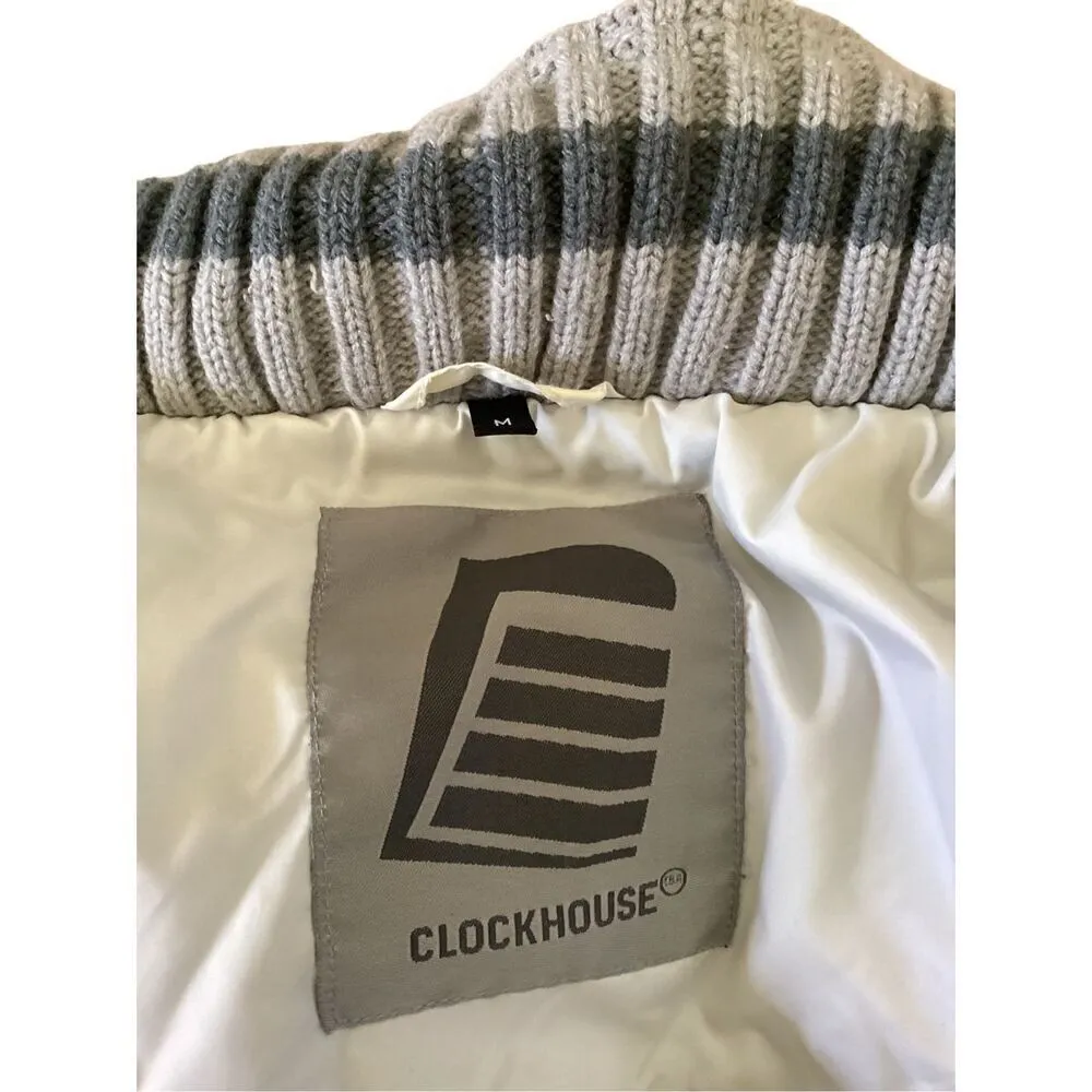 Clockhouse Puffer Sweater Coat Winter Ski Snowboard White Size M - Image 7