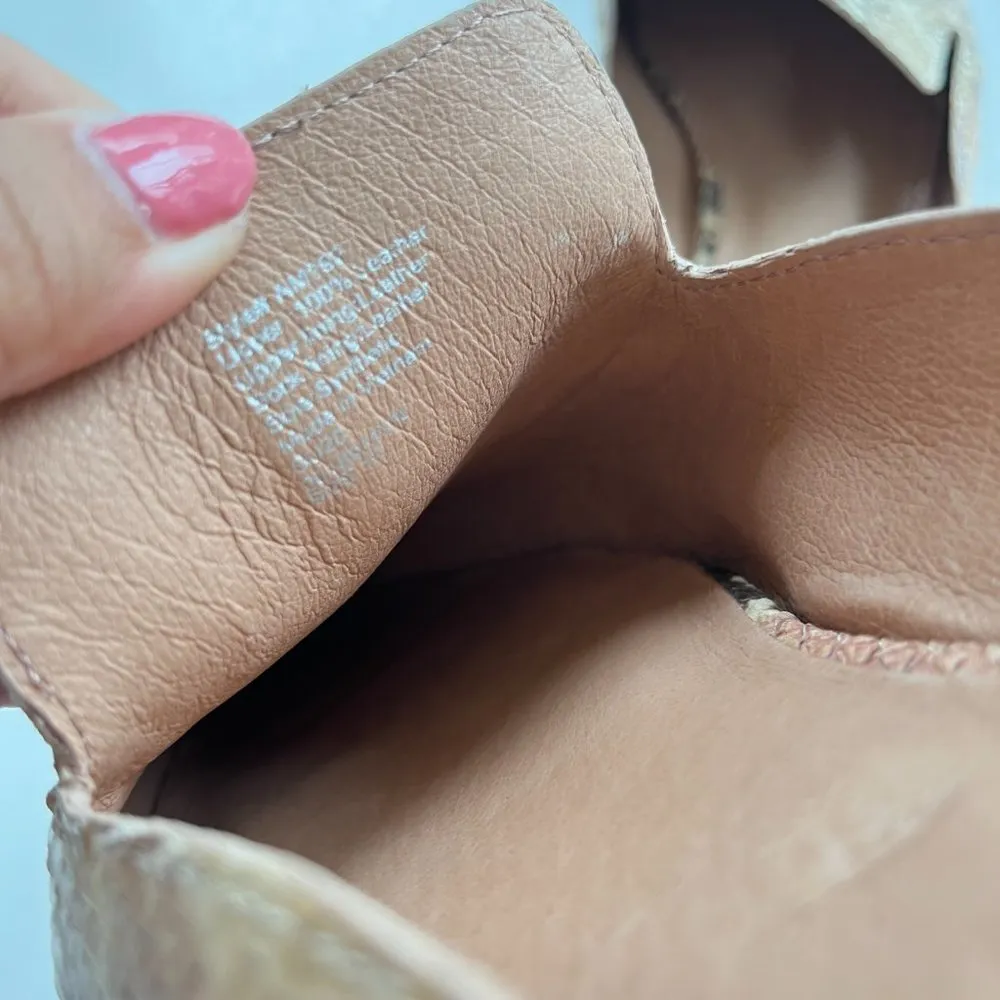 Madewell The Frances Skimmer Mule in Snake Embossed Leather Womens Size 10 Shoes - Image 5