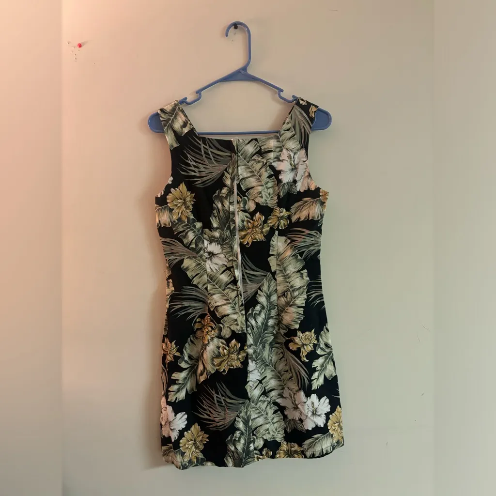 Vintage Pacific Legend Hawaiian Floral Dress | Made in Hawaii | Medium Black - Image 2
