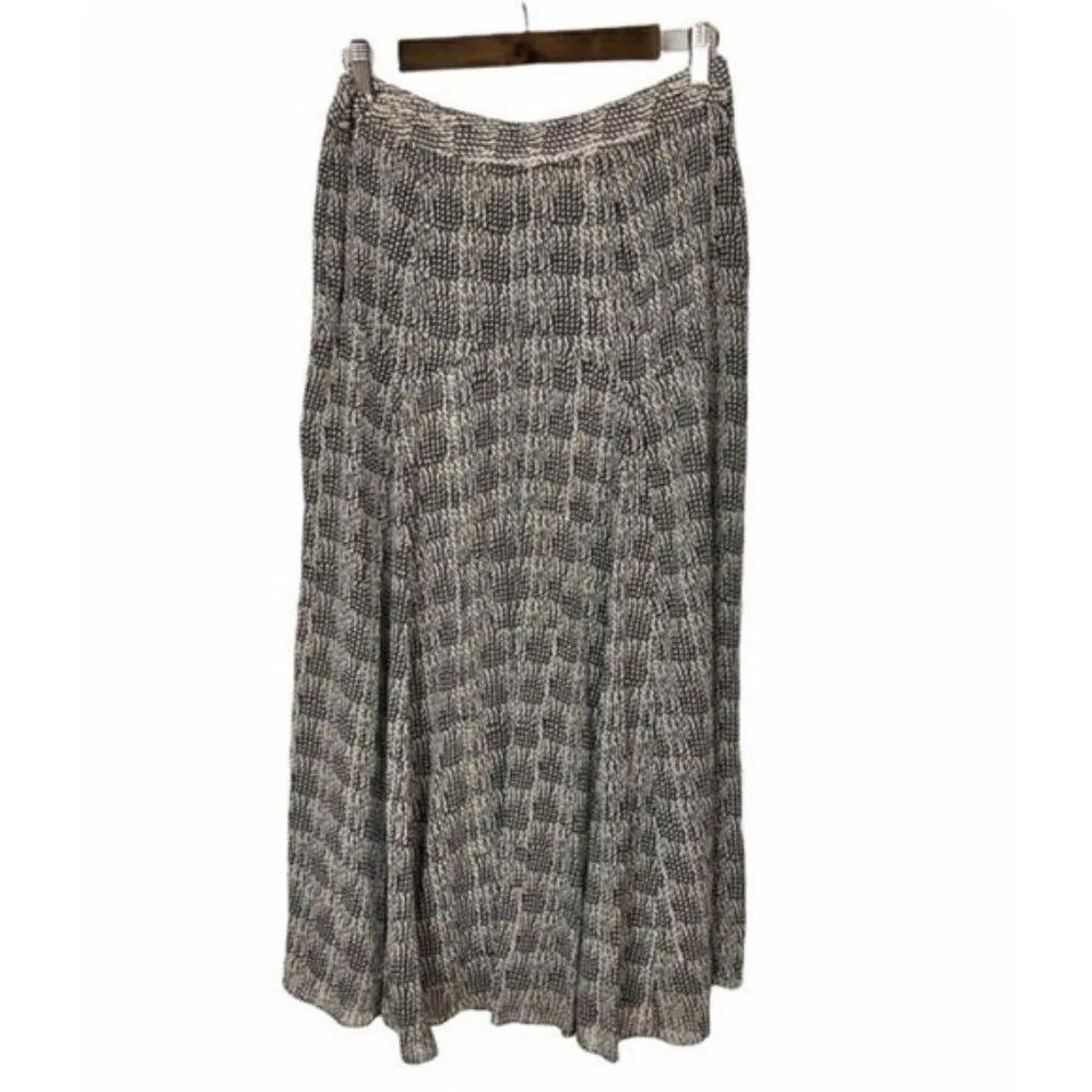 Cabi Chloe Geometric Black & White Printed Layered Chiffon Midi Skirt #546 2 - Image 3