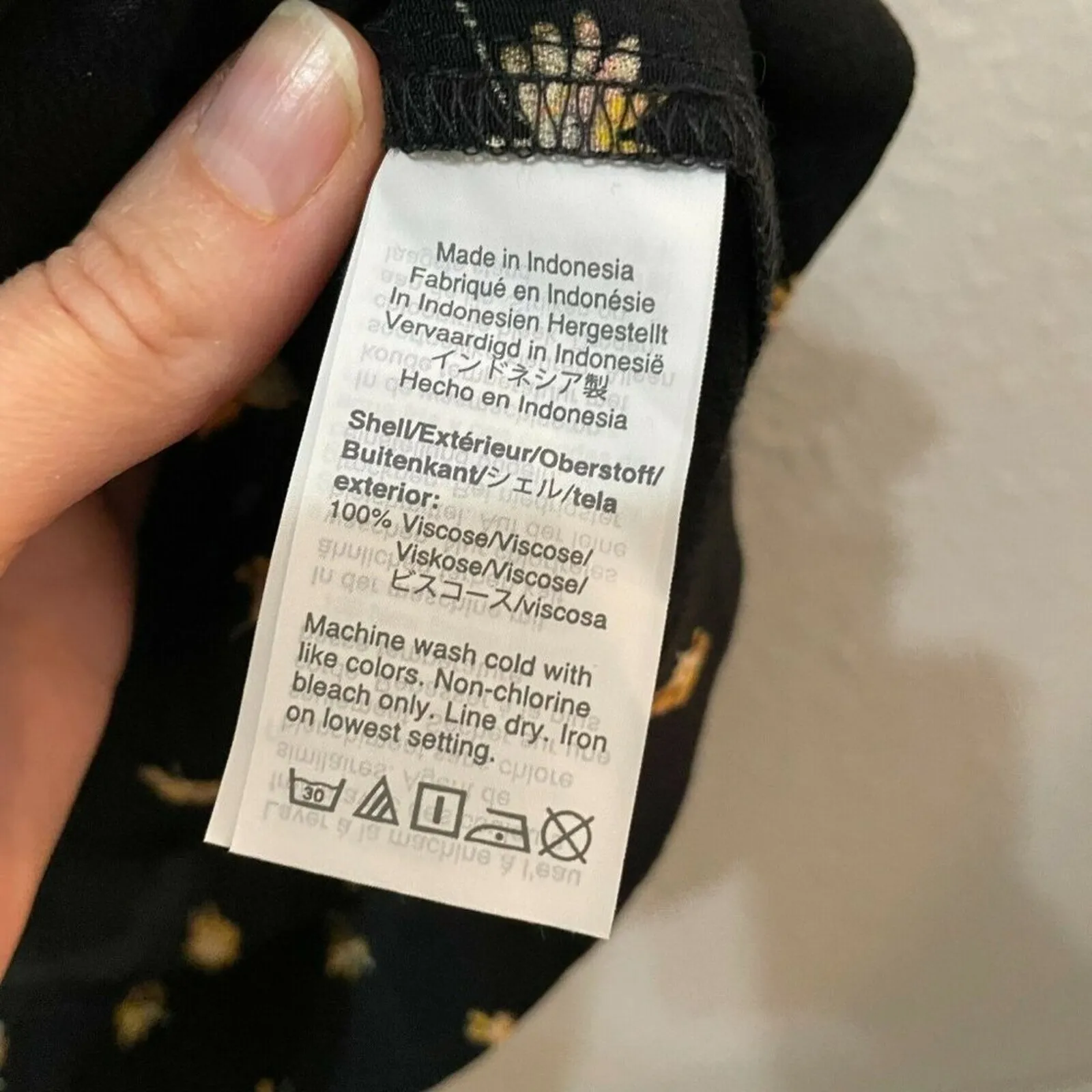 Madewell Womens Marguerite Daisy Black Floral Ruffle Sleeve Easy Dress Size XS - Image 5