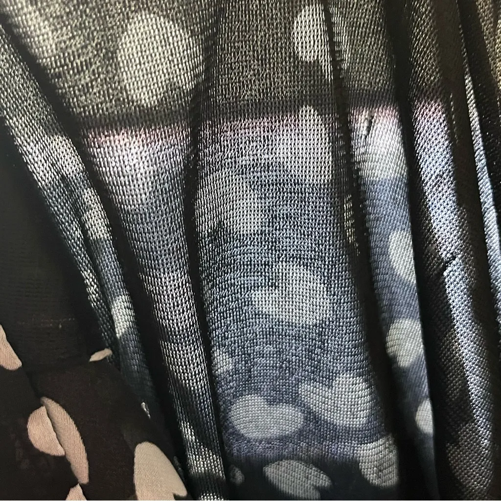 BeBop Ruffle Sleeve Mini Dress Heart Print Black White L Juniors - Image 6