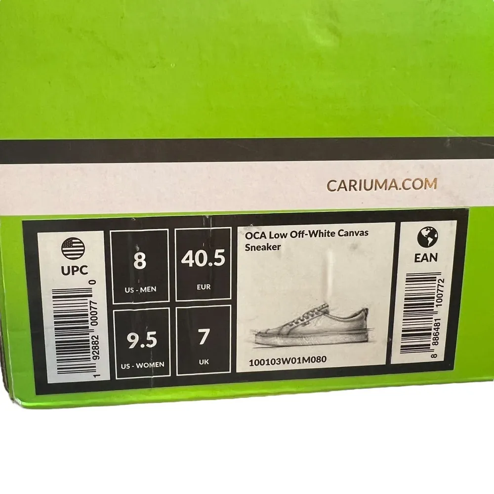 OCA Low Off White Canvas W 9.5 / M 8 New - Image 11