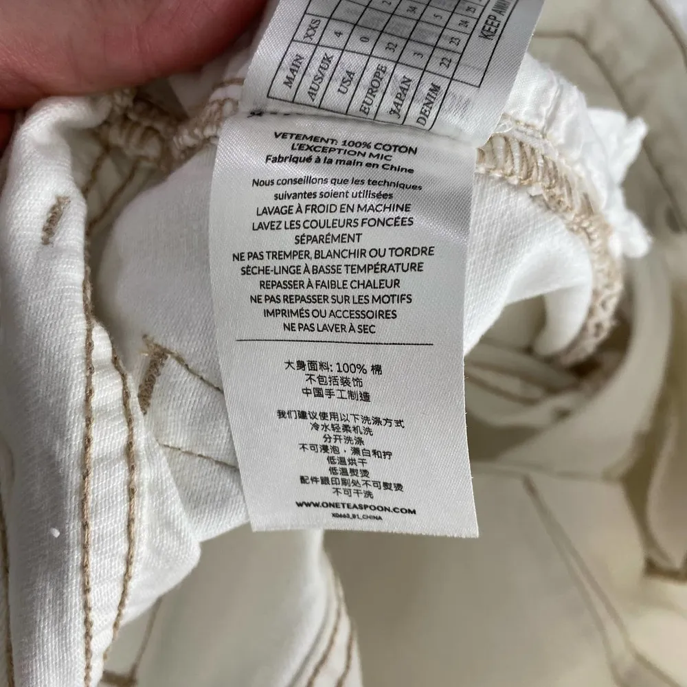 ONE X ONE TEASPOON Cococash Hooligans Low Waist White Ripped/Distressed Crops-27 - Image 7