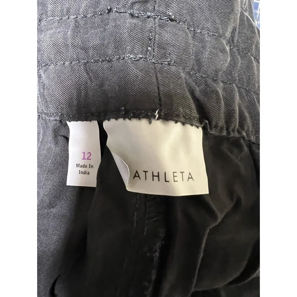 Athleta Benicia Shorts Black Soft Lyocell Women's Size 12 - Image 5