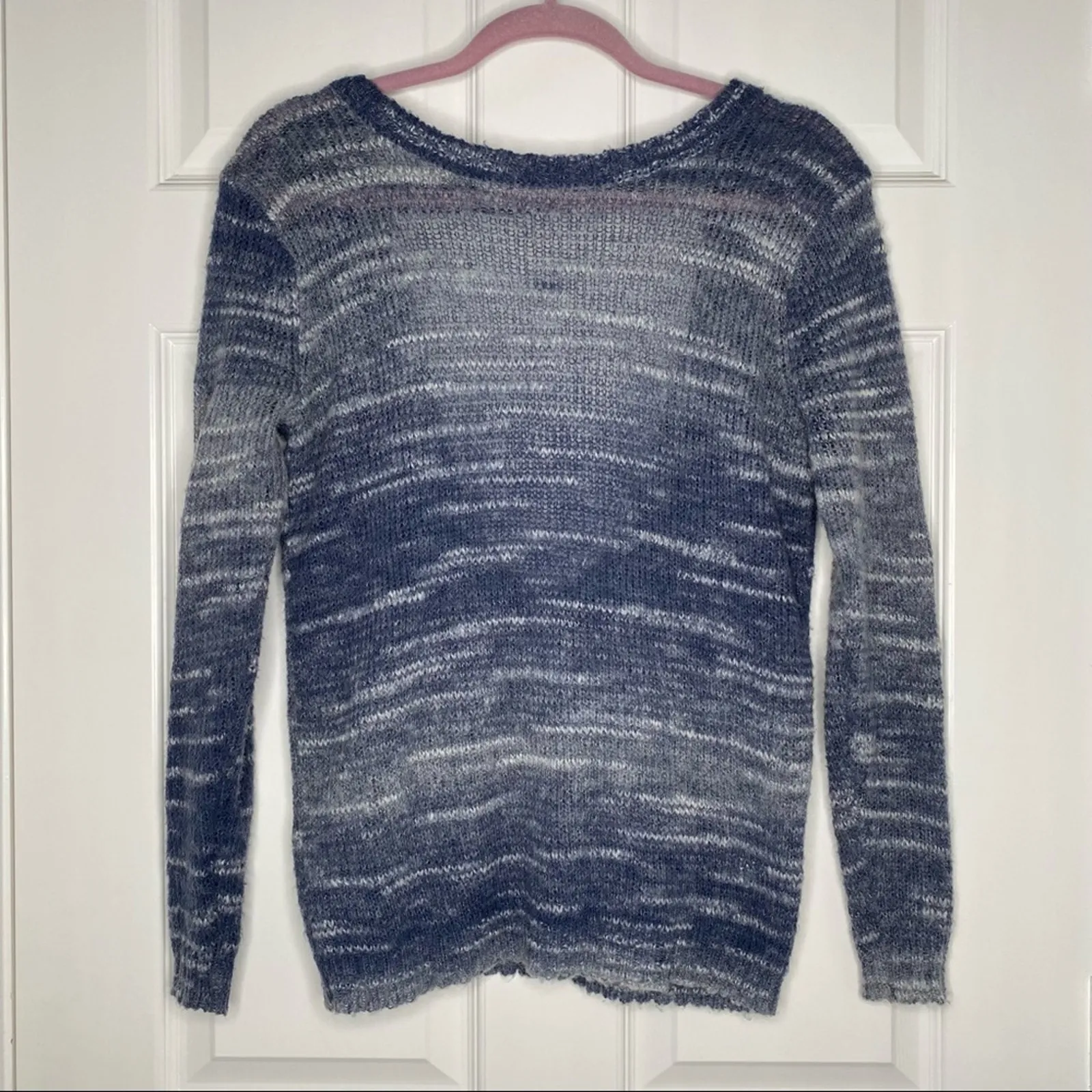 RUBBISH Womens Wool Blend Backless Spacedye Long Sleeve Sweater Top Size XS - Image 2