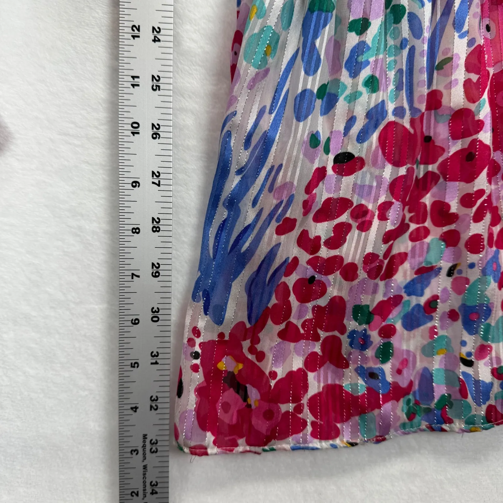 Banjul Floral Print Smocked Wide Leg‎ pants Ruffle Tiered Size S - Image 4