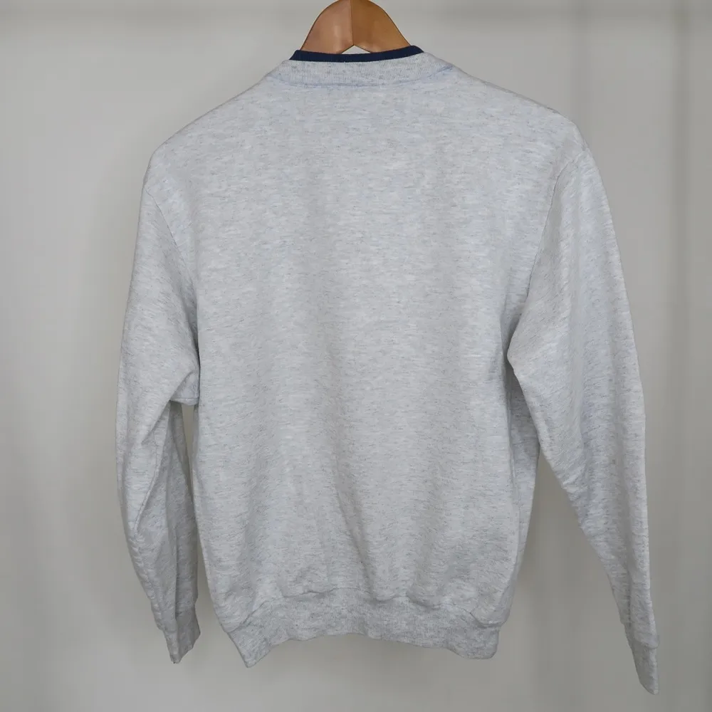 Vintage 90s Embroidered Patchwork Cat Sweatshirt Size XS - Image 8