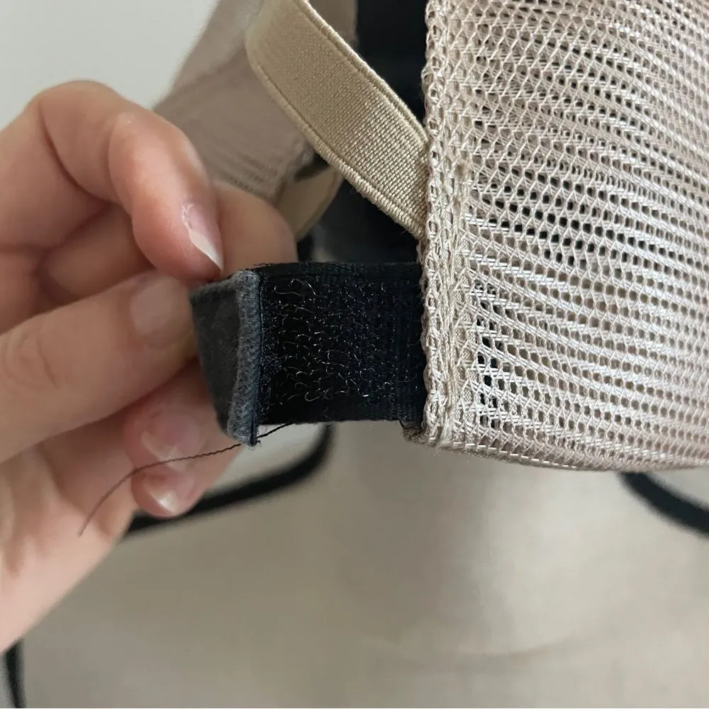 CC Canvas‎ Cotton Distressed Brim Strap Hat Mesh Ponytail Holder Baseball Cap OS Gray - Image 6