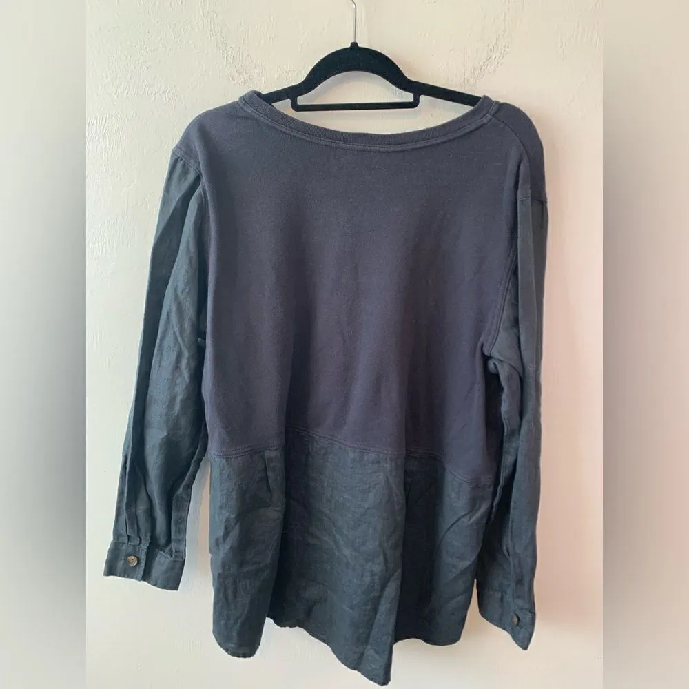 Monterey Bay black linen combo sweatshirt size 2x Black - Image 2