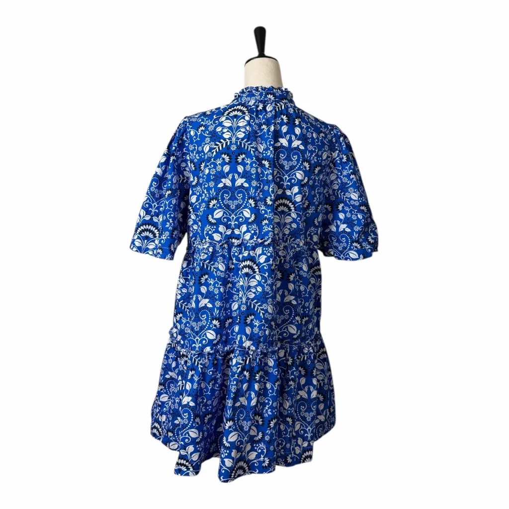 Sugarlips Lulu Dixie Dress Mini Shift Blue Floral Cotton Women’s Size Medium - Image 6