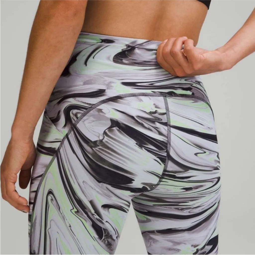 Lululemon Swift Speed High Rise Tight 28” Leggings Paint Glide Warp Multi Size 4 - Image 3