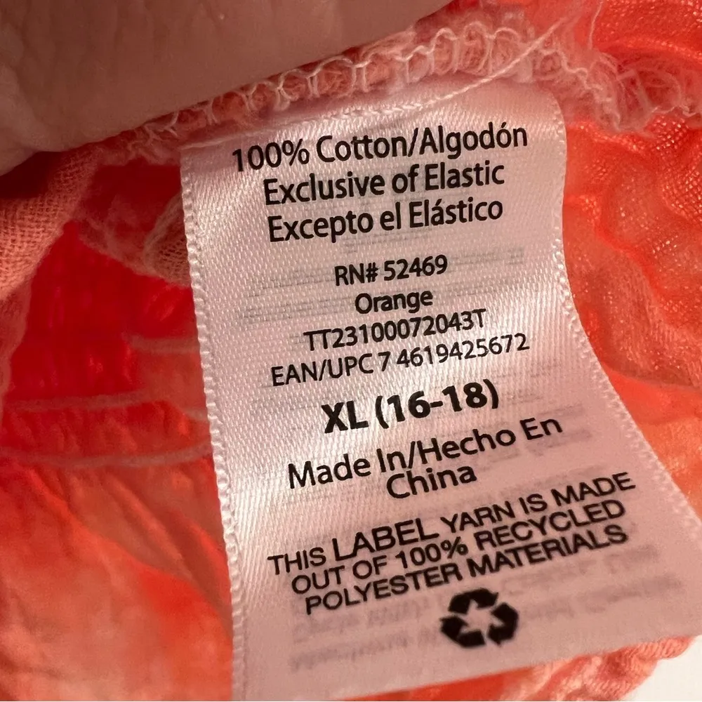 Time And Tru Women's Peplum Waist Tie Dye Tank Top in Mango - size XL - Image 6