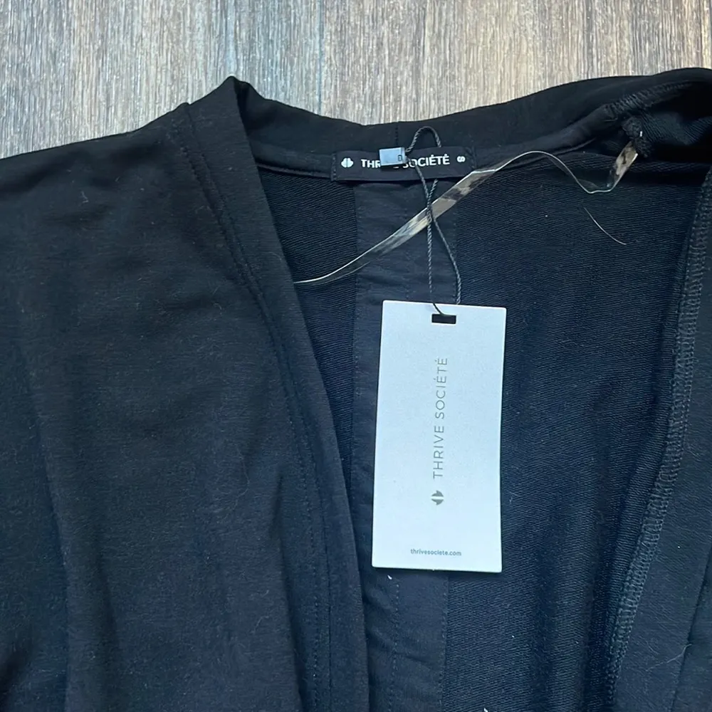 Thrive Ruched Black Cardigan - Image 2