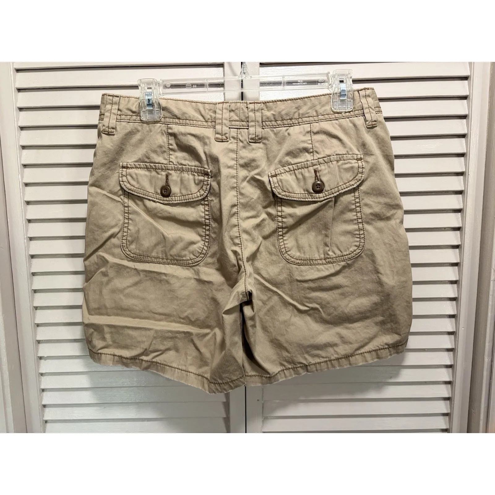 Polo Jean Co Ralph Lauren Khaki Beige Short Size 6 Pockets Zip Mid Rise‎ Cotton - Image 4