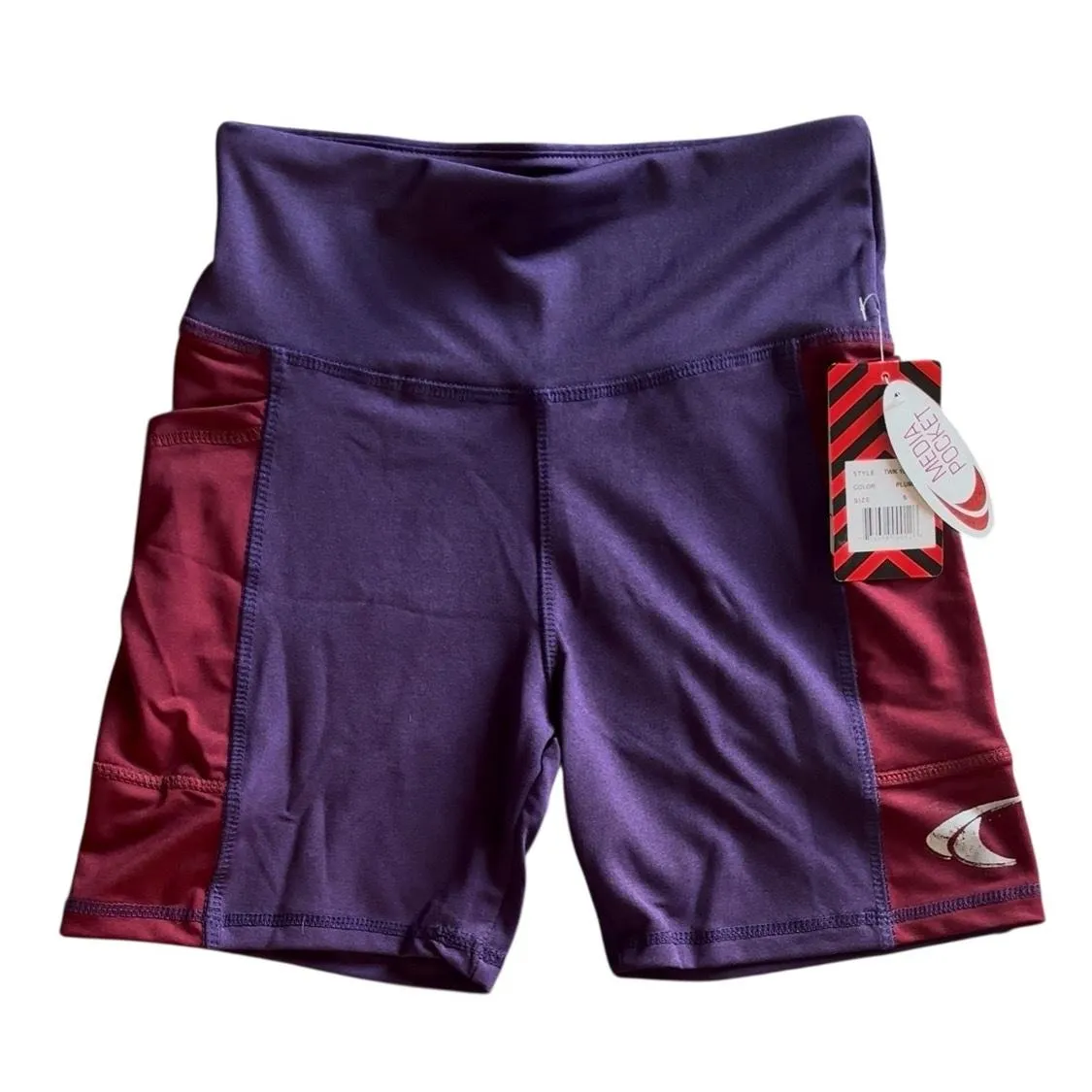 TKO Technical Knockout Womens Plum Maroon Media Pocket Shorts Size Small Purple - Image 2