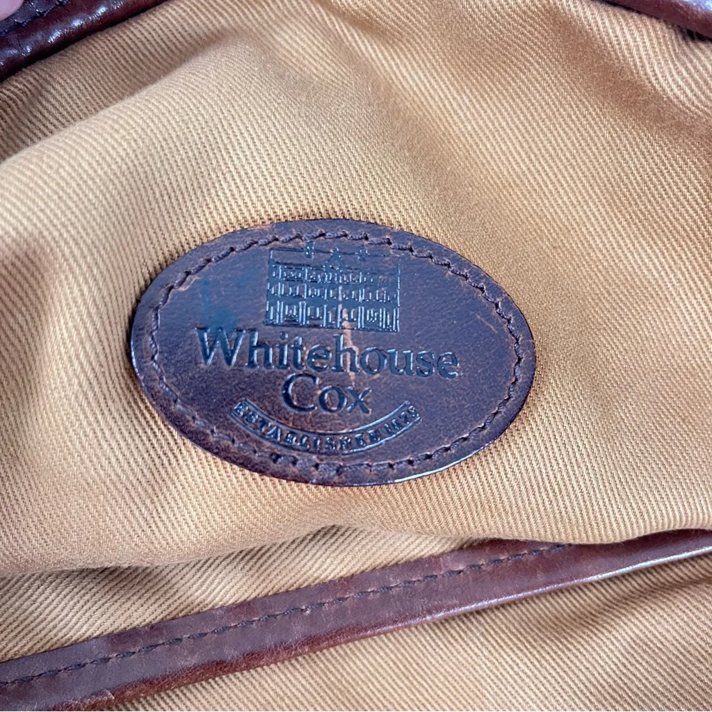 Whitehouse Cox Jacquard Canvas/Leather Bag Tan - Image 9