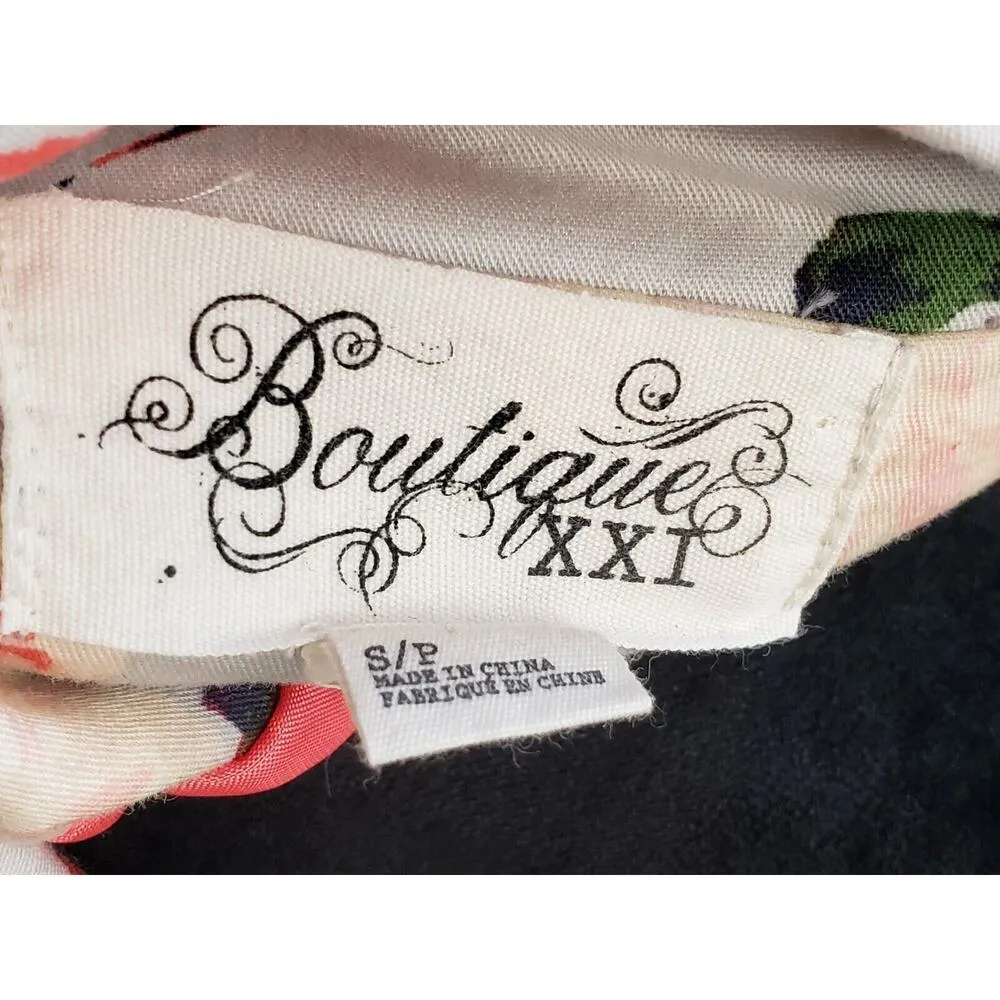 Boutique Women's Beige Floral 100% Cotton Casual Long Sleeve Jacket Size S/P - Image 6