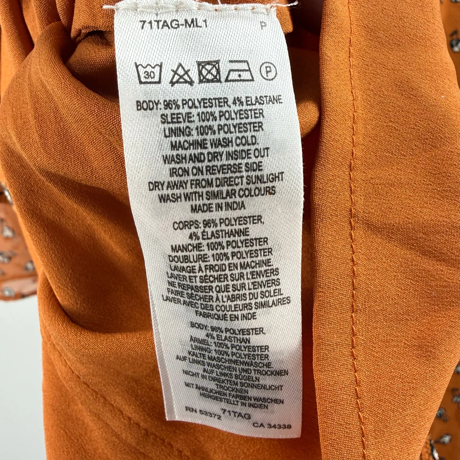 French Connection Dress Large Francine Callie Drape Smock Midi Ditsy Floral NWT - Image 13