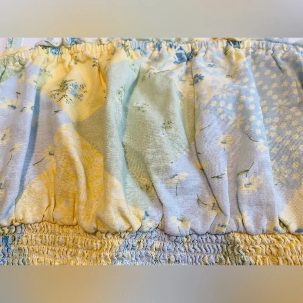 American eagle linen/cotton floral patchwork tank top - Image 2